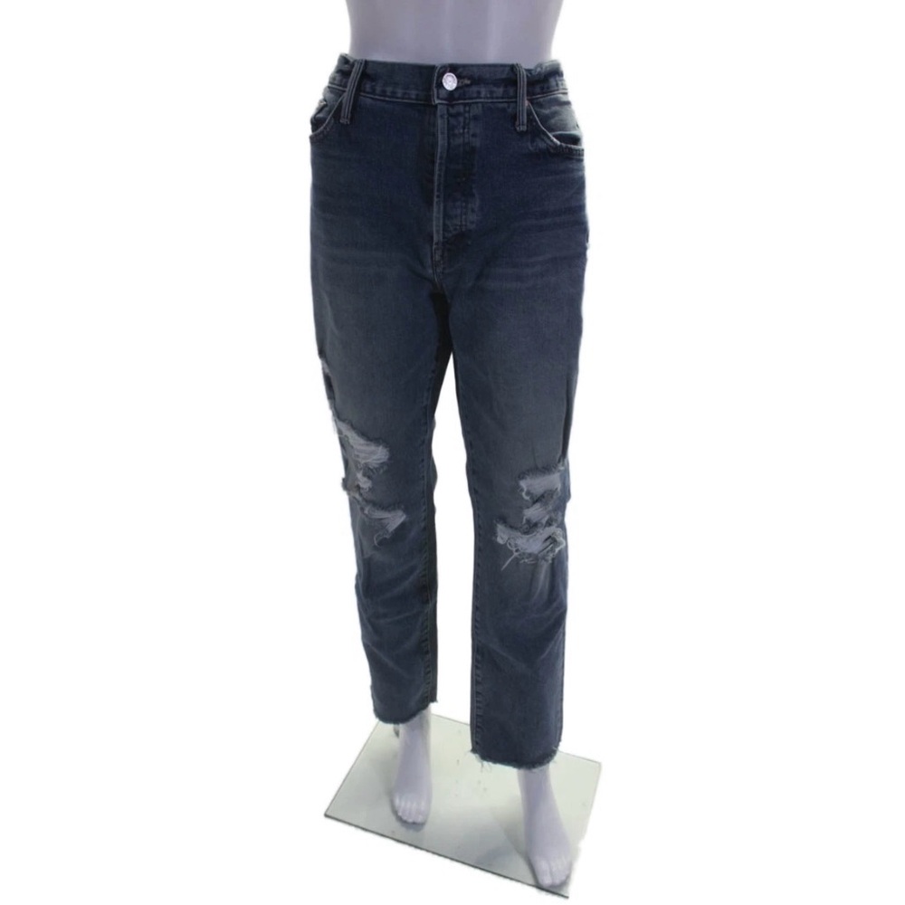 Distressed Blue Jeans